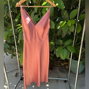 Jenny Yoo Blush Pink V-Neck Dress